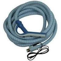 Central Vacuum Cleaner Genuine Style Replacement Hose Designed to Fit Aerus Electrolux 1580, 1590, Lux Centralux Complete with Direct Connect and Pigtail Cord Gray
